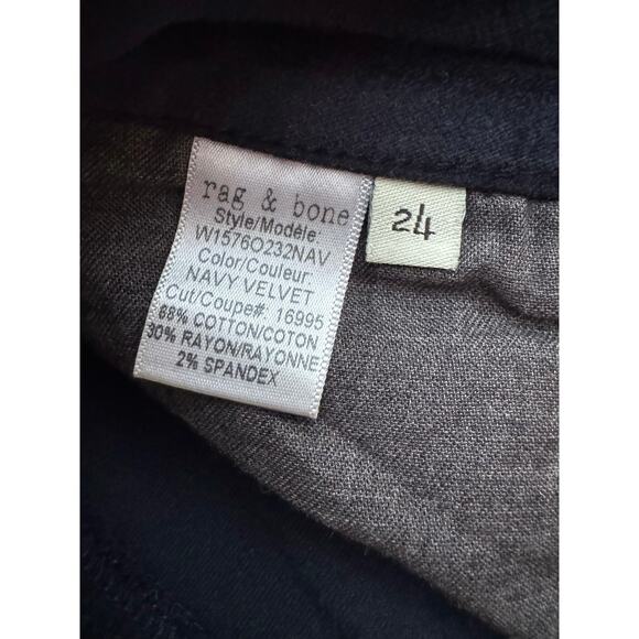 Rag & Bone Velvet Skinny Jeans, Ankle Zip, Skinny Midrise - Picture 9 of 12